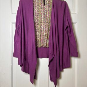 Skye's The Limit Women's M Purple and Pink Cardigan